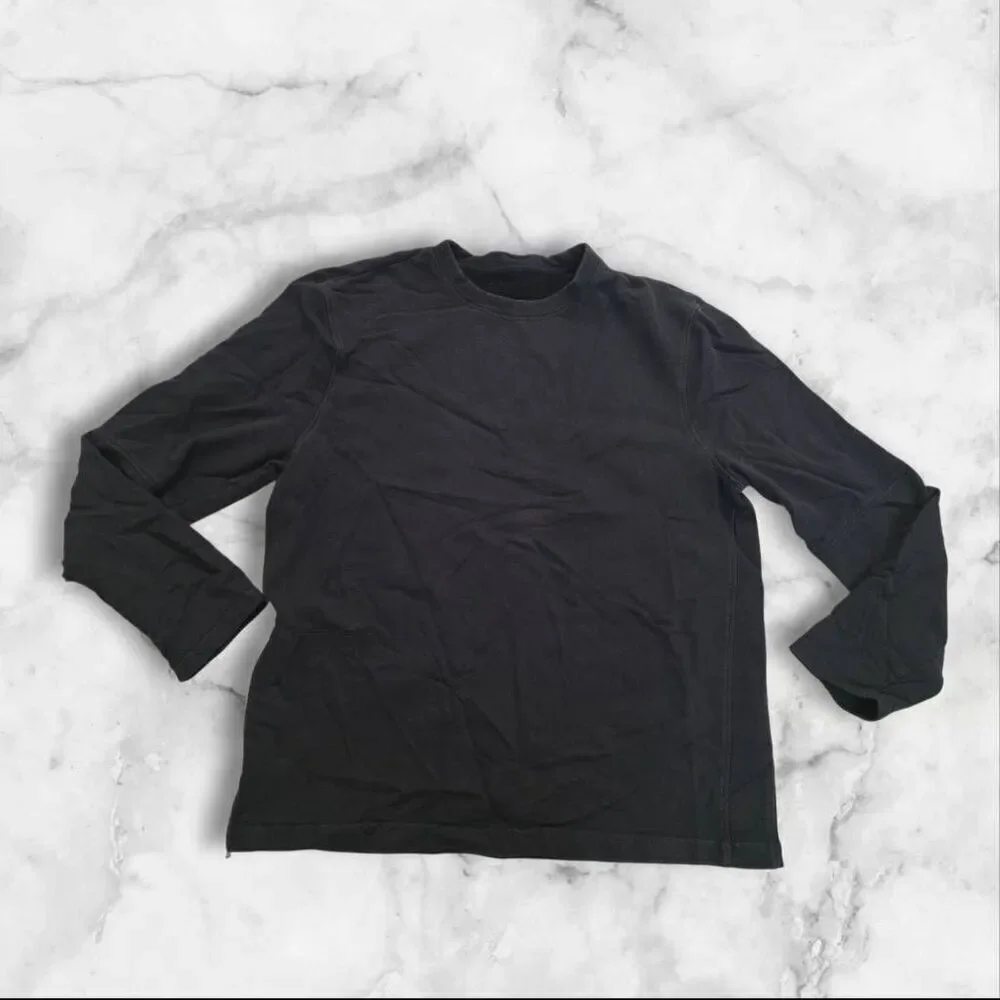 Lululemon Mens Black Zip Side Sweater Size XL